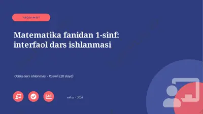 03353_matematika_fanidan_1_sinf_interfaol_dars — PPTX