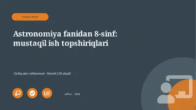 02499_astronomiya_fanidan_8_sinf_mustaqil_ish — PPTX