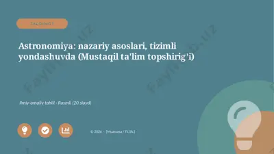 05438_astronomiya_nazariy_asoslari_tizimli_yon — PPTX