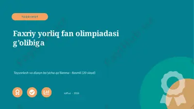 00011_faxriy_yorliq_fan_olimpiadasi_golibiga — PPTX