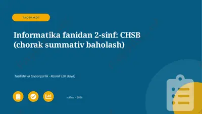 01950_informatika_fanidan_2_sinf_chsb_chorak_s — PPTX