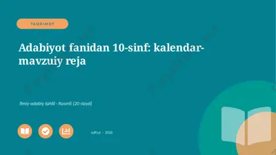 04021_adabiyot_fanidan_10_sinf_kalendar_mavzui — PPTX