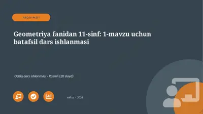 04209_geometriya_fanidan_11_sinf_1_mavzu_uchun — PPTX