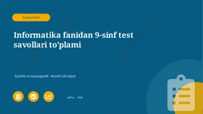 00280_informatika_fanidan_9_sinf_test_savollar — PPTX