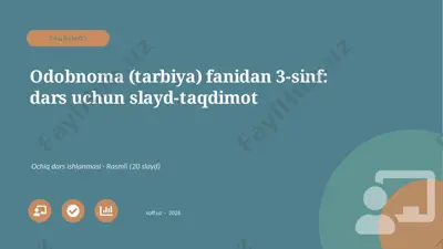 02228_odobnoma_tarbiya_fanidan_3_sinf_dars_uch — PPTX