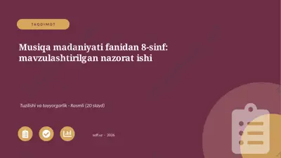 01582_musiqa_madaniyati_fanidan_8_sinf_mavzula — PPTX