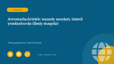 05170_avtomatlashtirish_nazariy_asoslari_tizim — PPTX