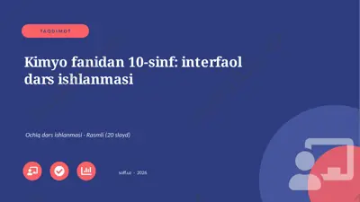 03463_kimyo_fanidan_10_sinf_interfaol_dars_ish — PPTX