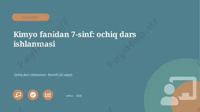 01108_kimyo_fanidan_7_sinf_ochiq_dars_ishlanma — PPTX