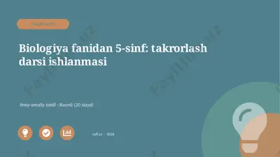 03028_biologiya_fanidan_5_sinf_takrorlash_dars — PPTX