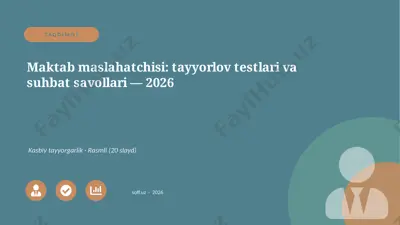 00038_maktab_maslahatchisi_tayyorlov_testlari_ — PPTX