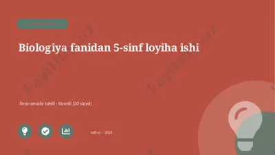 00317_biologiya_fanidan_5_sinf_loyiha_ishi — PPTX