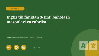 03816_ingliz_tili_fanidan_3_sinf_baholash_mezo — PPTX