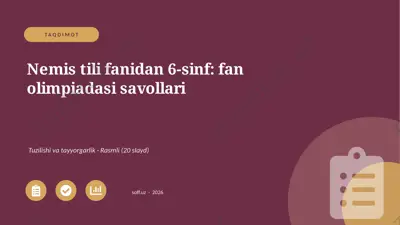 02792_nemis_tili_fanidan_6_sinf_fan_olimpiadas — PPTX