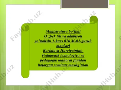ta’limning shaxsga yo’naltirilgan texnologiyasi 2 — PPT