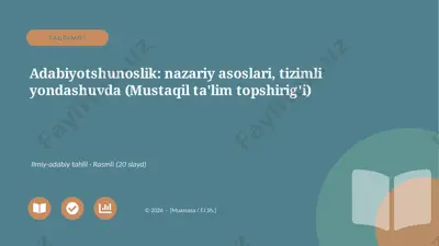 04868_adabiyotshunoslik_nazariy_asoslari_tizim — PPTX