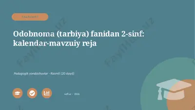 04108_odobnoma_tarbiya_fanidan_2_sinf_kalendar — PPTX