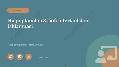 03558_huquq_fanidan_8_sinf_interfaol_dars_ishl — PPTX