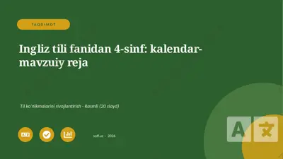 04026_ingliz_tili_fanidan_4_sinf_kalendar_mavz — PPTX