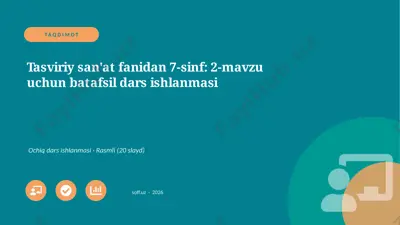 04571_tasviriy_sanat_fanidan_7_sinf_2_mavzu_uc — PPTX