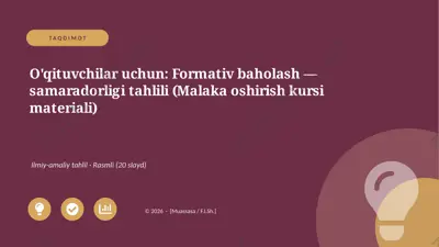 00132_oqituvchilar_uchun_formativ_baholash — PPTX