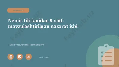 01488_nemis_tili_fanidan_9_sinf_mavzulashtiril — PPTX