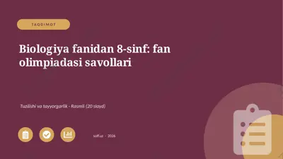 02822_biologiya_fanidan_8_sinf_fan_olimpiadasi — PPTX