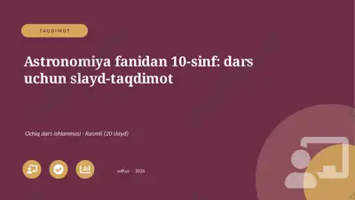 02292_astronomiya_fanidan_10_sinf_dars_uchun — PPTX