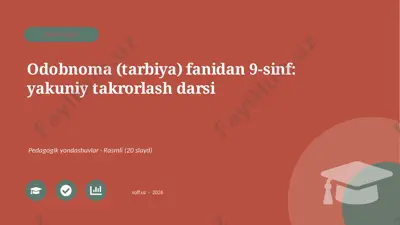 03697_odobnoma_tarbiya_fanidan_9_sinf_yakuniy — PPTX