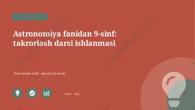 03127_astronomiya_fanidan_9_sinf_takrorlash_da — PPTX