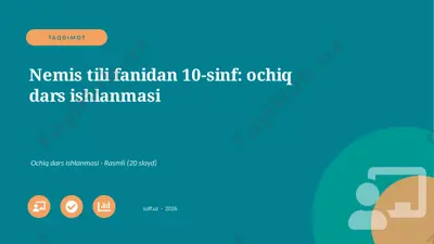 01071_nemis_tili_fanidan_10_sinf_ochiq_dars_is — PPTX