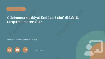 02068_odobnoma_tarbiya_fanidan_6_sinf_didaktik — PPTX