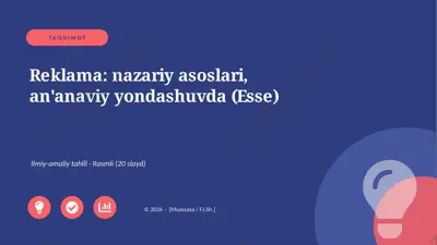 02013_reklama_nazariy_asoslari_ananaviy_yondas — PPTX