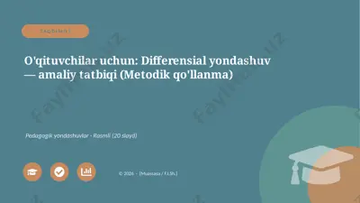 00158_oqituvchilar_uchun_differensial_yondashu — PPTX