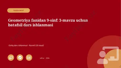 04625_geometriya_fanidan_9_sinf_3_mavzu_uchun_ — PPTX