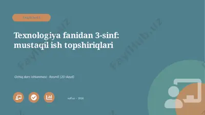 02448_texnologiya_fanidan_3_sinf_mustaqil_ish — PPTX