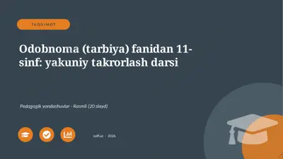 03699_odobnoma_tarbiya_fanidan_11_sinf_yakuniy — PPTX
