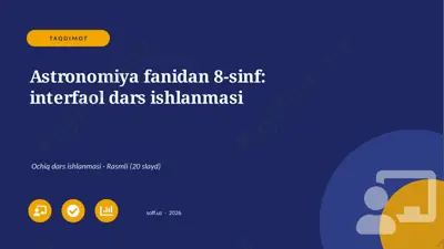 03544_astronomiya_fanidan_8_sinf_interfaol_dar — PPTX