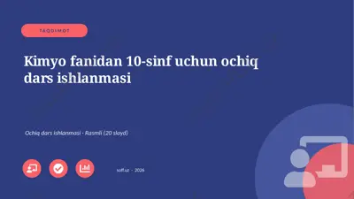 00143_kimyo_fanidan_10_sinf_uchun_ochiq_dars_i — PPTX