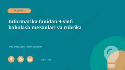 03891_informatika_fanidan_9_sinf_baholash_mezo — PPTX