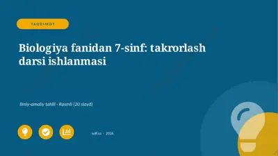 03030_biologiya_fanidan_7_sinf_takrorlash_dars — PPTX