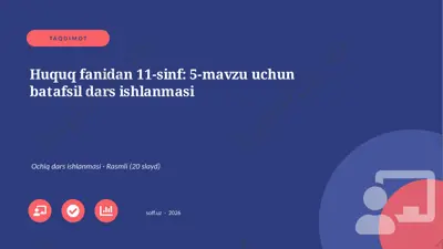 05233_huquq_fanidan_11_sinf_5_mavzu_uchun_bata — PPTX