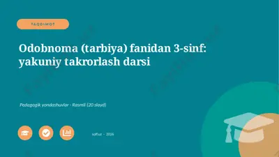 03691_odobnoma_tarbiya_fanidan_3_sinf_yakuniy — PPTX