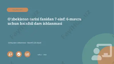 05308_ozbekiston_tarixi_fanidan_7_sinf_6_mavzu — PPTX