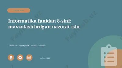 01538_informatika_fanidan_8_sinf_mavzulashtiri — PPTX