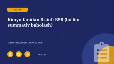 01734_kimyo_fanidan_6_sinf_bsb_bolim_summativ_ — PPTX