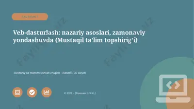 02698_veb_dasturlash_nazariy_asoslari_zamonavi — PPTX