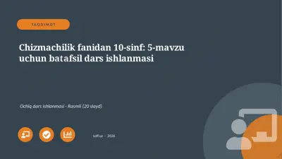 05179_chizmachilik_fanidan_10_sinf_5_mavzu_uch — PPTX