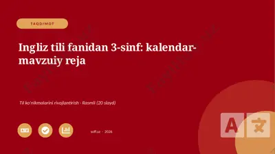 04025_ingliz_tili_fanidan_3_sinf_kalendar_mavz — PPTX