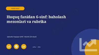 03974_huquq_fanidan_6_sinf_baholash_mezonlari_ — PPTX